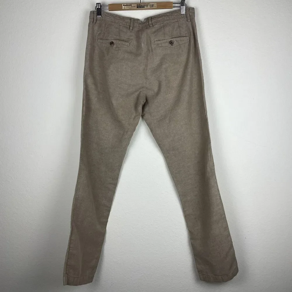 Woman’s GAP Linen Blend Brown Slim Pants Size‎ 31x32​​​​